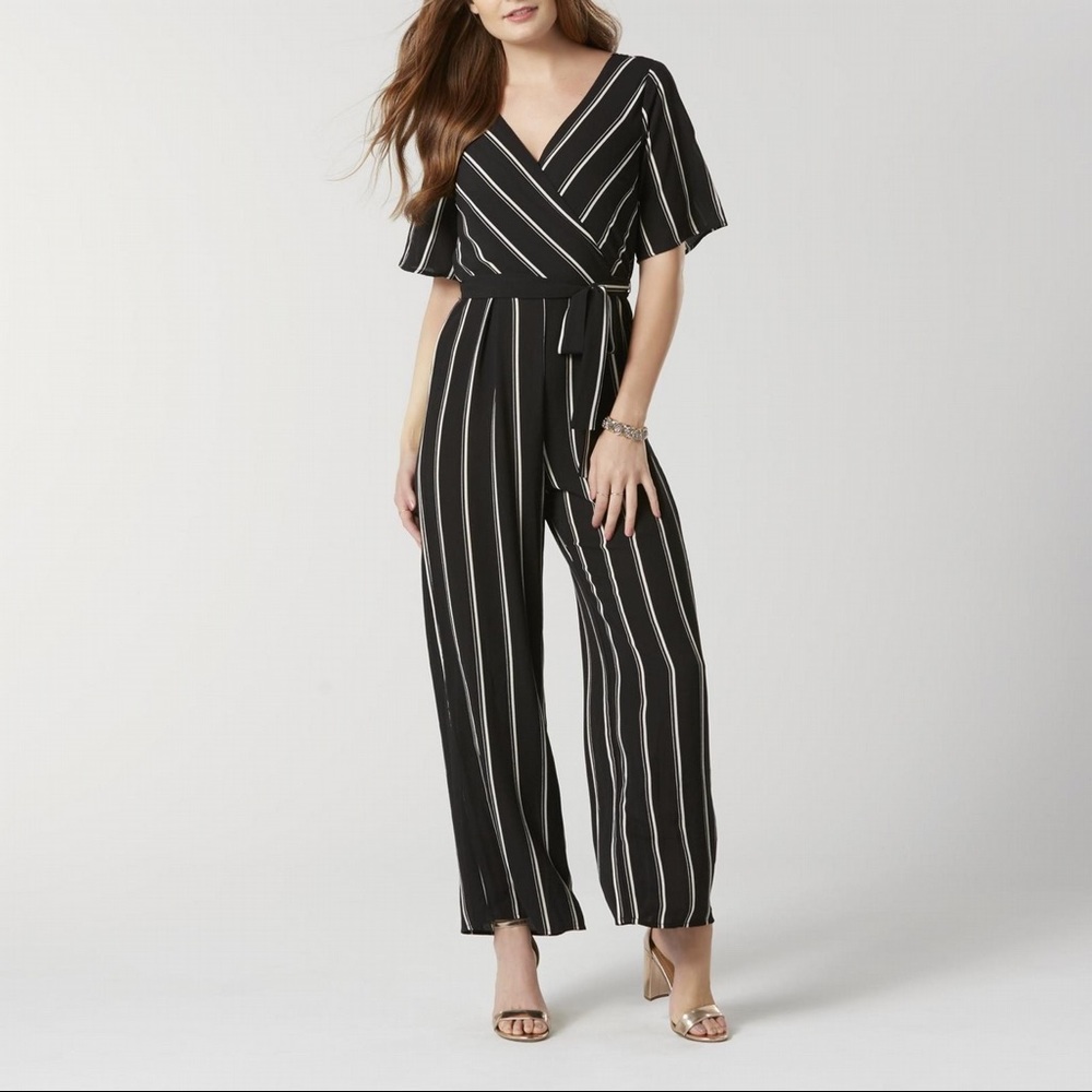 Black Striped Jumpsuit
